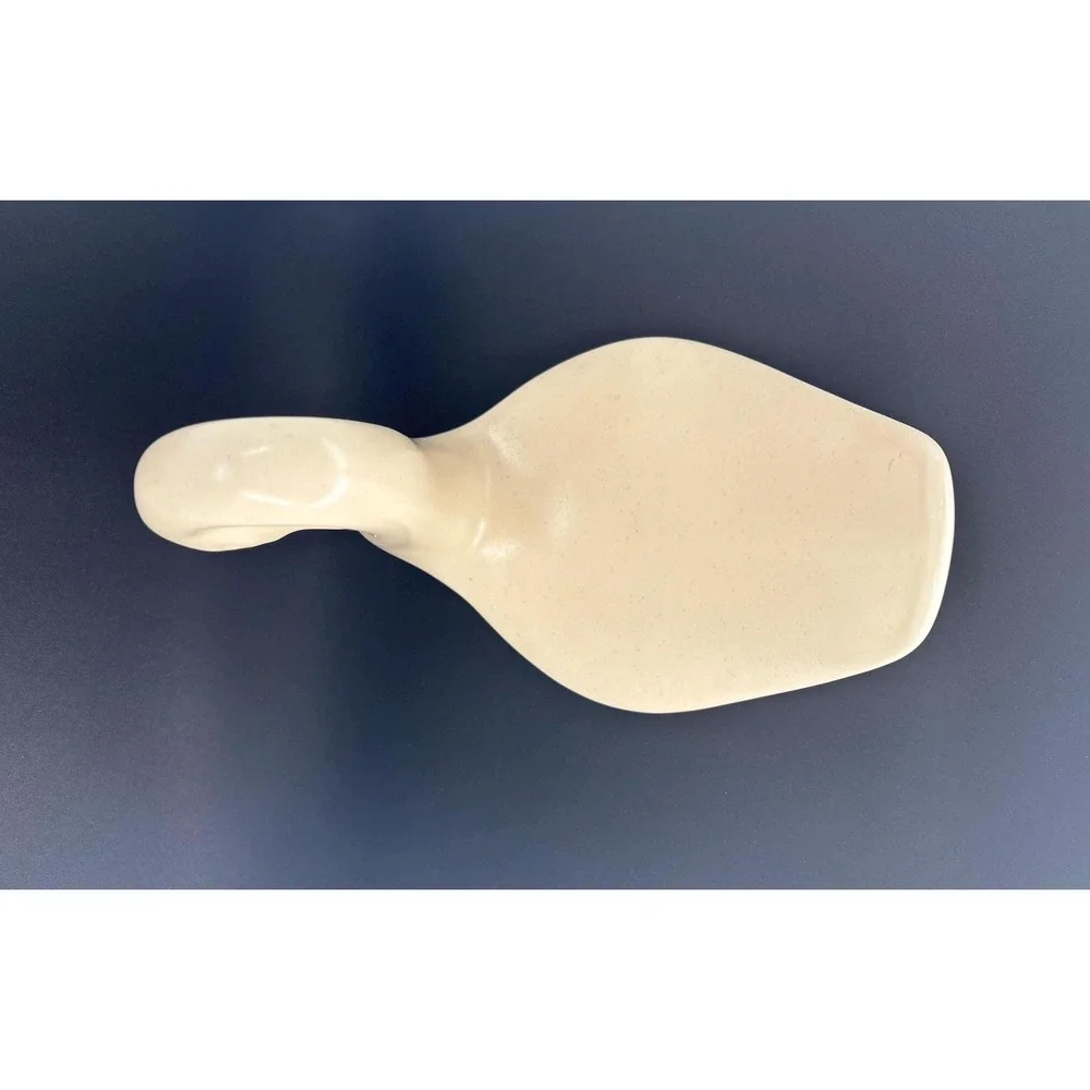 Vintage Ceramic Swan Decor Cream Vanity Organizer Towel Holder Mid Century Decor